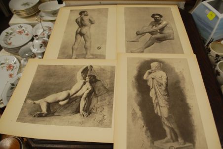 (L-746) Mapp reprodega, Akadeemilised joonistused vene kuntsnikelt