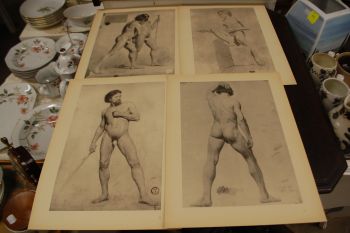 (L-746) Mapp reprodega, Akadeemilised joonistused vene kuntsnikelt 2