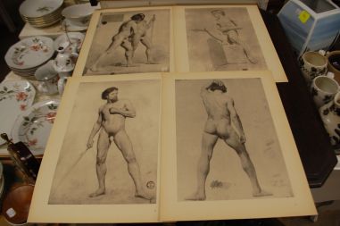 (L-746) Mapp reprodega, Akadeemilised joonistused vene kuntsnikelt