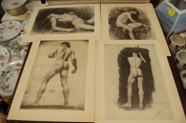 (L-746) Mapp reprodega, Akadeemilised joonistused vene kuntsnikelt