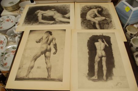 (L-746) Mapp reprodega, Akadeemilised joonistused vene kuntsnikelt