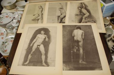 (L-746) Mapp reprodega, Akadeemilised joonistused vene kuntsnikelt