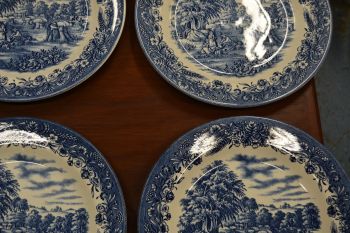 (n-7557/1) Churchill sinise dekooriga praetaldrikud 6 tk komplektis 2