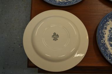 (n-7557/1) Churchill sinise dekooriga praetaldrikud 6 tk komplektis