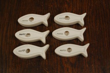 (n-7562) Movitex, kalakujulised portselanist noa-alused 6tk