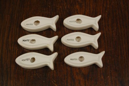 (n-7562) Movitex, kalakujulised portselanist noa-alused 6tk