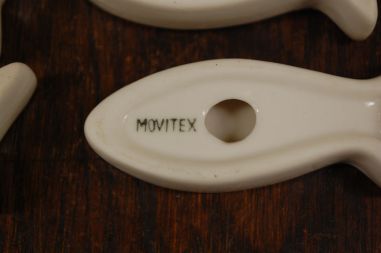 (n-7562) Movitex, kalakujulised portselanist noa-alused 6tk