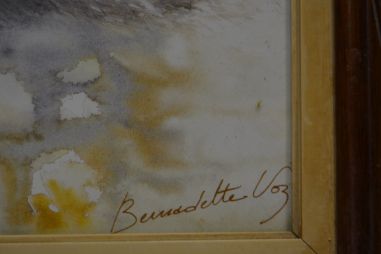 (n-7561/1) Kassiga trükipilt ilusas puitraamis