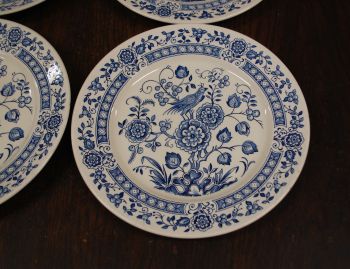 (n-7564) Broadhurst Staffordshire Nankin lindudega praetaldrikud, 4tk 2