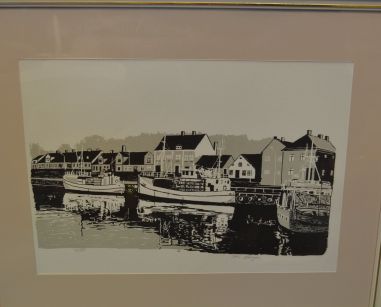 (L-749) Signeeritud nummerdatud sadamavaade