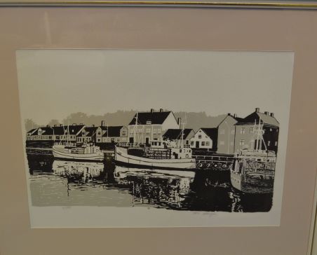 (L-749) Signeeritud nummerdatud sadamavaade