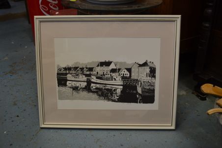 (L-749) Signeeritud nummerdatud sadamavaade