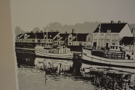 (L-749) Signeeritud nummerdatud sadamavaade