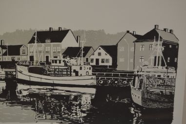 (L-749) Signeeritud nummerdatud sadamavaade