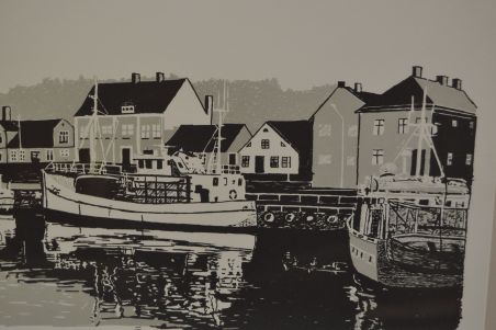 (L-749) Signeeritud nummerdatud sadamavaade