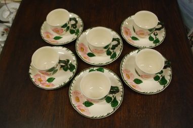 (n-7578/2) Villeroy & Boch Wild Rose, kohvitassid-taldrikud, 6tk