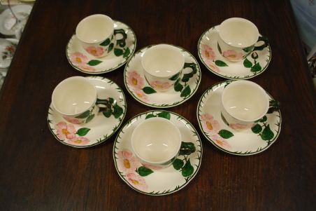 (n-7578/2) Villeroy & Boch Wild Rose, kohvitassid-taldrikud, 6tk