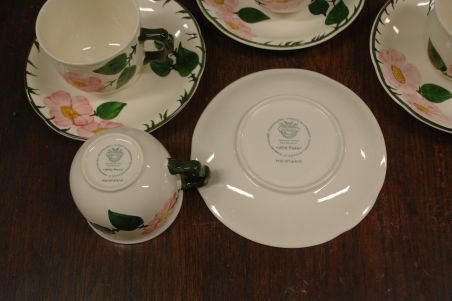 (n-7578/2) Villeroy & Boch Wild Rose, kohvitassid-taldrikud, 6tk