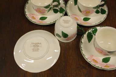 (n-7578/3) Villeroy & Boch Wild Rose, kohvitassid-taldrikud, 6tk