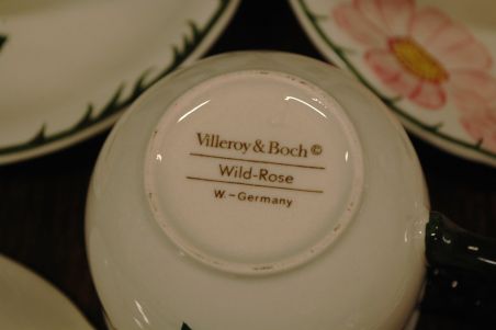 (n-7578/3) Villeroy & Boch Wild Rose, kohvitassid-taldrikud, 6tk