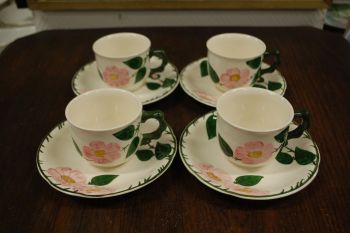 (n-7578/18) Villeroy & Boch Wild Rose, kohvitassid-taldrikud, 4tk