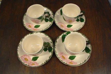 (n-7578/18) Villeroy & Boch Wild Rose, kohvitassid-taldrikud, 4tk