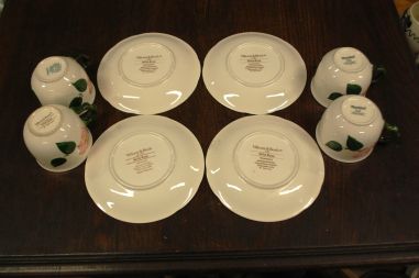 (n-7578/18) Villeroy & Boch Wild Rose, kohvitassid-taldrikud, 4tk