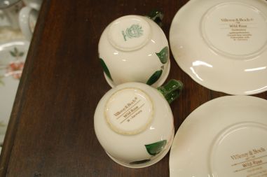 (n-7578/18) Villeroy & Boch Wild Rose, kohvitassid-taldrikud, 4tk