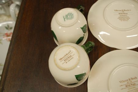 (n-7578/18) Villeroy & Boch Wild Rose, kohvitassid-taldrikud, 4tk