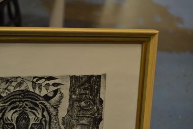 (p-1099) Viiralti trükirepro Lamav tiiger