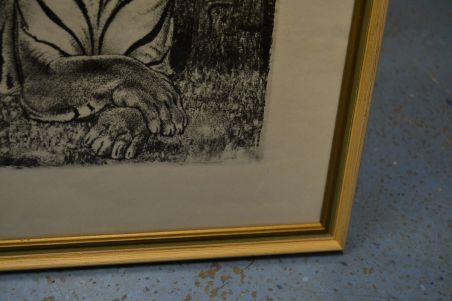 (p-1099) Viiralti trükirepro Lamav tiiger