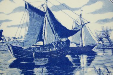 (n-7583) Delfts Blauw, De Delftsche Schouwe suur vaagen-seinataldrik