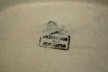 (n-7589) Faiencerie de Jemmapes, uhke suur tirin