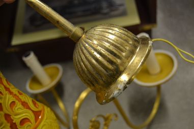 (n-7596) Portselaniga suurem laelamp