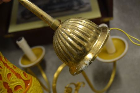 (n-7596) Portselaniga suurem laelamp