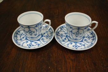 (n-7600/2) Bavaria Winterling õlelillemustriga kohvitassid-taldrikud, 2tk