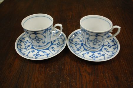 (n-7600/2) Bavaria Winterling õlelillemustriga kohvitassid-taldrikud, 2tk