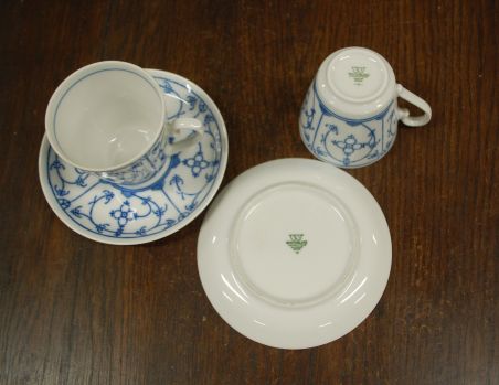 (n-7600/2) Bavaria Winterling õlelillemustriga kohvitassid-taldrikud, 2tk