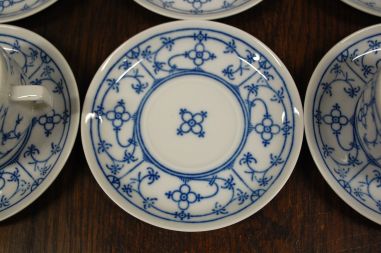 (n-7600/3) Bavaria Winterling õlelillemustriga kohvitassid-taldrikud, 6tk