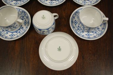 (n-7600/3) Bavaria Winterling õlelillemustriga kohvitassid-taldrikud, 6tk