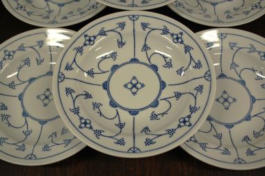 (n-7601) Kahla Original Blau Saks õlelillemustriga  supi-pastataldrikud, 6tk