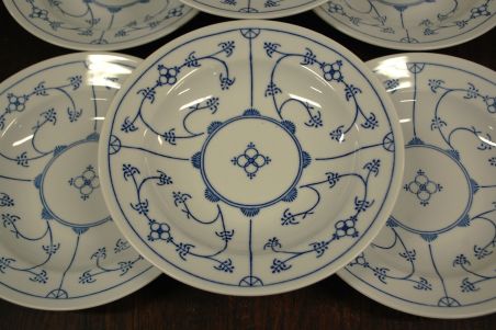 (n-7601) Kahla Original Blau Saks õlelillemustriga  supi-pastataldrikud, 6tk