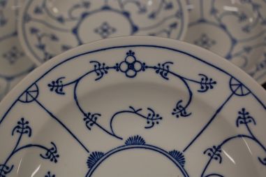 (n-7601) Kahla Original Blau Saks õlelillemustriga  supi-pastataldrikud, 6tk