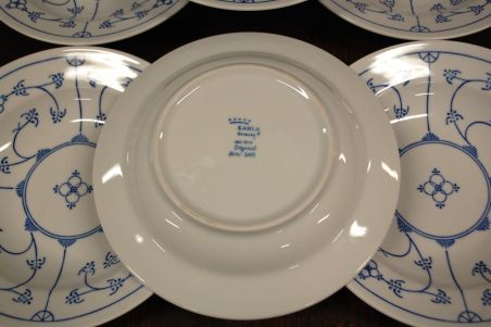 (n-7601) Kahla Original Blau Saks õlelillemustriga  supi-pastataldrikud, 6tk