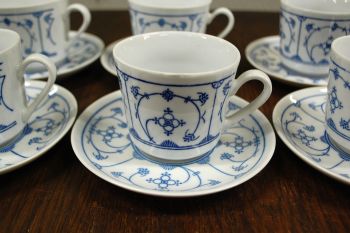 (n-7602/2) Jäger Eisenberg Original Blau Saks, kohvitassid-taldrikud, 6tk 2