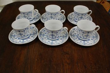 (n-7602/2) Jäger Eisenberg Original Blau Saks, kohvitassid-taldrikud, 6tk