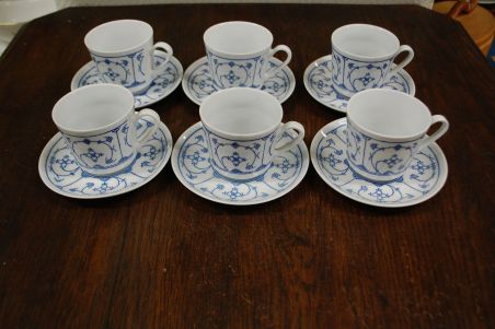 (n-7602/2) Jäger Eisenberg Original Blau Saks, kohvitassid-taldrikud, 6tk