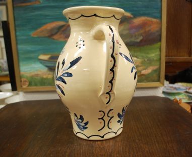 (n-7603) Hükli Keramik, suur käsitsimaalitud kann/ vaas nr 508/30