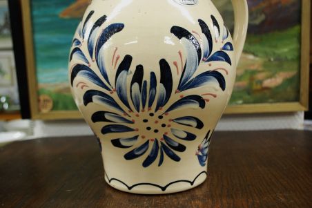 (n-7603) Hükli Keramik, suur käsitsimaalitud kann/ vaas nr 508/30