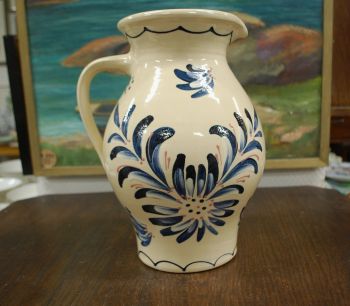 (n-7603) Hükli Keramik, suur käsitsimaalitud kann/ vaas nr 508/30 2